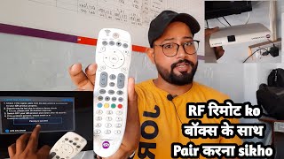 How to Pair RF Remote with Videocon d2h  d2h Issue and Solutions [upl. by Nosam]