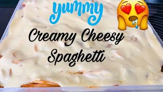 Creamy Spaghetti Filipino Style Spaghetti Creamy Cheesy [upl. by Zurek259]