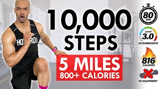 10000 Steps Indoor Walking Workout  Knee Friendly All Standing Low Impact Cardio BURN FAT [upl. by Admama]