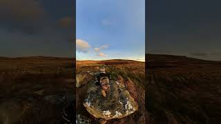 Hordron Edge Sunset Peak District Insta360  Solo Hiking [upl. by Pernas]