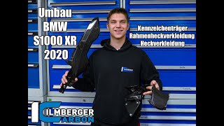 Umbau BMW S 1000 XR 2020  Kennzeichenträger  Rahmenheckverkleidungen by Ilmberger Carbon [upl. by Domini161]