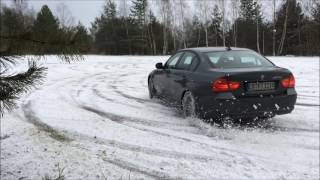 BMW 320d xDrive Drifting in snow part 2  E90 177 HP [upl. by Groark573]