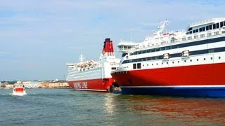 Ferries Viking Line XPRS and Mariella in Helsinki [upl. by Nohsav718]