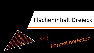 Wie berechnet man den Flächeninhalt eines Dreiecks [upl. by Dao196]