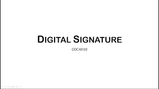 COC4010204Digital signature [upl. by Hanoj]