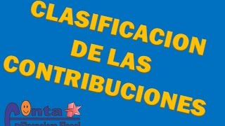 Cuál es la clasificación de las contribuciones en México [upl. by Ahseihs]