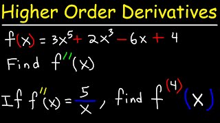 Higher Order Derivatives [upl. by Althee]