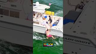 He cant get up at Haulover Inlet  Wavy Boats [upl. by Ximenez]