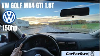 VW Golf 4 18t GTI 150hp TEST DRIVE POV [upl. by Bess]