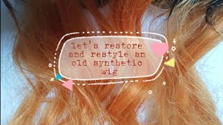 How I Wash Detangle Defrizz and Restyle a Synthetic Wig  Nezuko Cosplay Wig  cci  ne [upl. by Bernadine]