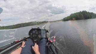 Glider does a low final above water [upl. by Lateehs]