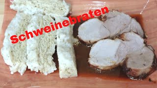 Schweinebraten mit quot Böhmischen Knödel quot  Sonntagsbraten Rezept [upl. by Gobert]