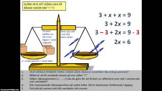 Ekvationslösning balansmetoden [upl. by Dardani]
