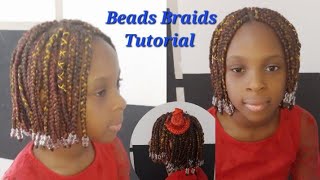 HOW TO MAKE BEADS BRAIDS ON MY PRINCESS shorts tiktok videomusic videomus [upl. by Ennovehc]