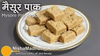 Mysore Pak Recipe  How To Make Mysore Pak [upl. by Yetti]