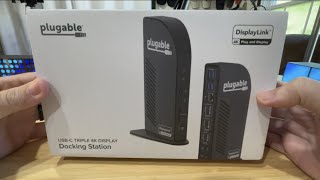 Unboxing the Powerhouse Plugable 4K Triple Monitor Docking Station [upl. by Ardyce994]