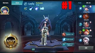 Gameplay Mobile Legend  Bang Bang 1  Play Layla MVP [upl. by Ellebana]