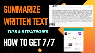 Summarize Written Text PTE  How To Get 77 in APEUni Tips amp Tricksapeuni ptewriting pte [upl. by Aneliram]