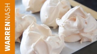 Meringue Recipe Easy  Just 2 Ingredients  Recipes by Warren Nash [upl. by Odranar]