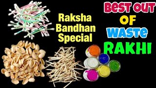 3 Unique Handmade Rakhi Ideas  Best out of waste Rakhi Making Ideas  Easy Rakhi Making at home [upl. by Ednil]