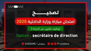 correction de concour ministère de lIntérieur 2020  secrétariat de direction [upl. by Sihtam900]