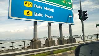 Adventure Penang TravelDrive Visit in MalaysiaBayan Lepas Highway Beautiful BridgeQueensbay View [upl. by Atnoid]