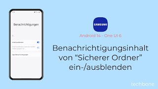 Inhalt von Benachrichtigungen vom sicheren Ordner einausblenden  Samsung Android 14  One UI 6 [upl. by Yleoj]