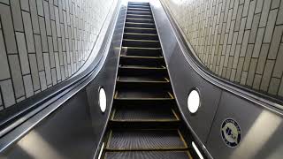 escalator ride Kyoto Japan Kitaoji Bus Terminal Exit 1 Unusual escalator Kyoto City [upl. by Virge219]