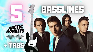 5 EASY but COOL Arctic Monkeys Basslines TAB [upl. by Bach]