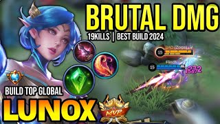 LUNOX BEST BUILD 2024  BUILD TOP GLOBAL LUNOX GAMEPLAY  MOBILE LEGENDS✓ [upl. by Ahel]