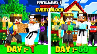 100 Days In Minecraft Hardcore COLLECTING EVERY BLOCK 😰 [upl. by Delainey]