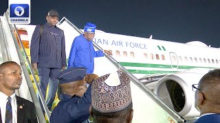 Tinubu Arrives Addis Ababa For 37th AU Summit [upl. by Wauters]