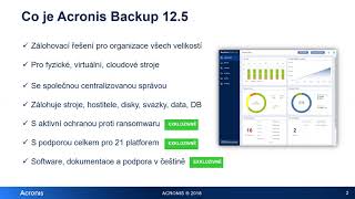 Acronis Backup 12 5 Standard vs Advanced [upl. by Jona]