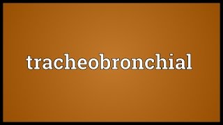 Tracheobronchial Meaning [upl. by Lubeck]