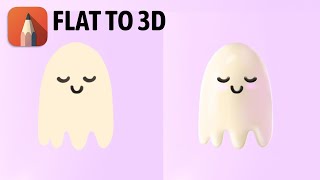 Flat to 3D In Autodesk Sketchbook  Tutorial [upl. by Edahs]