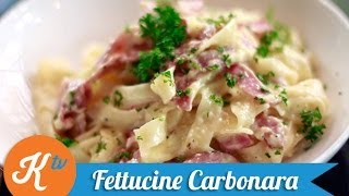 Resep Fettucine Carbonara Fettucine Carbonara Recipe Video  STANLEY MARCELLIUS [upl. by Franzen842]