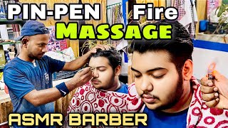 ASMR With A Pinpen Sounds Intriguing ASMR PinPen amp Fire Head Massage Combo with face massage [upl. by Alage993]