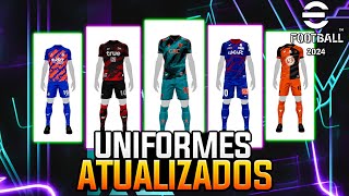 TOP 15 UNIFORMES MAIS BONITOS DO EFOOTBALL 2024 MOBILE  ATUALIZADO [upl. by Aihsenot]