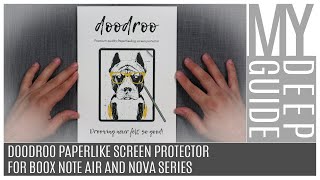 Doodroo Paperlike Screen Protector For Boox Note Air And Nova Series [upl. by Levana]