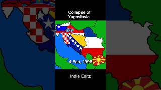 Collapse of Yugoslavia Inspired by CBHistory geography shorts yugoslavia fyp [upl. by Litton384]