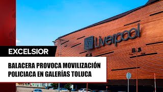 Balacera en Galerías Toluca por ataque directo contra pareja [upl. by Eilyr430]