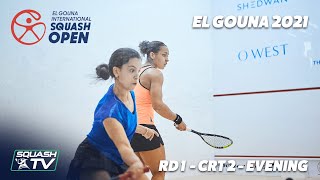 Live Squash El Gouna 2021  Rd 1  Court 2  Evening [upl. by Aleda]