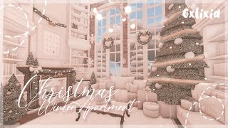 christmas winter loft apartment ❄️  bloxburg house build [upl. by Ainoz]