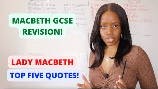 The Only FIVE Lady Macbeth Quotes To Learn From Macbeth  GCSE English Revision [upl. by Dannon222]