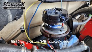 Pertronix IgnitorFlame Thrower 3 Coil HEI Upgrade on the 66 AMC Rambler Rebel  Delco Distributor [upl. by Llenahs972]