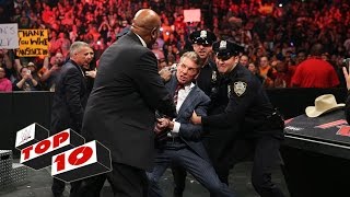 Top 10 Raw moments WWE Top 10 December 28 2015 [upl. by Ihtac]