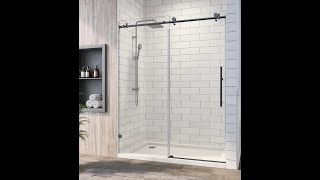 SALLY frameless sliding shower door installation process [upl. by Wakeen]