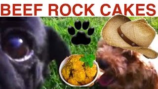 DOG Beef Cakes  easy DIY Dog Food  a tutorial by Cooking For Dogs [upl. by Schulze2]