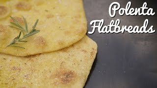 Crispy Homemade Polenta Flatbreads  Crumbs [upl. by Keever]