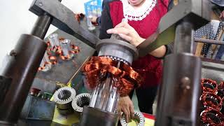 AC Motor Stator Coil Winding Inserting Machine amp Electric Induction Motor Inserting [upl. by Carling512]